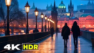 Prague  The ULTIMATE Night Walking Tour 4K HDR with 3D SOUND [upl. by Cynara575]