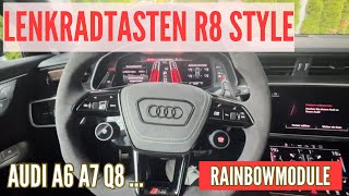 Audi A6 C8 Lenkradtasten R8 Style  Innenraum Tuning  Ambientebeleuchtung Plus Drehzahlabhängig [upl. by Mendie11]