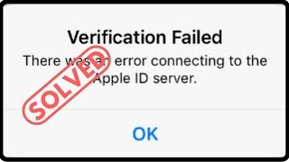 How To FIxquotVerification Failed There was an error connecting to the apple id server [upl. by Cortney]