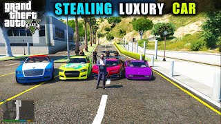 GTA V STEALING LUXURY CAR MICHAEL [upl. by Racklin]