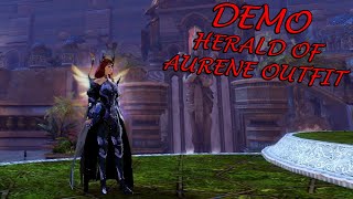 Guild Wars 2  Herald of Aurene Outfit amp Cape Demo [upl. by Silverman146]