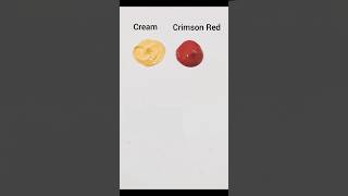 What colour does mixing cream and crimson red make youtubeshortsacrylicpaintpaintcolorcream [upl. by Ahsilaf891]