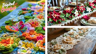 From Simple to Extraordinary Crochet Table Runners with 3D Effects 🧶😲 [upl. by Jorge]