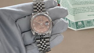 Rolex Datejust 16234 Salmon Roman dial mens watch 36mm [upl. by Claus]