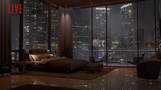 247 In An Exclusive Luxury Miami Condo  Heavy Rain amp Thunder  Rain On Window [upl. by Drarig]