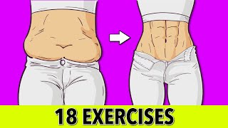 Burn Calories with These 18 AtHome Exercises for Rapid Belly Fat Loss [upl. by Ylremik]