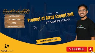 LeetCode 238 Product of Array Except Self  C Explanation  Interview Question Tutorial [upl. by Bakki]