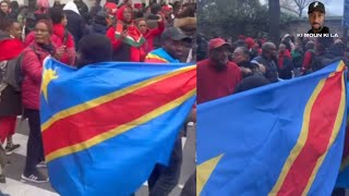 NOS FRÈRES CONGOLAIS APPORTENT LEUR SOUTIENT DANS LE COMBAT CONTRE LA VIE CHÈRE ✊🏾🇨🇩 [upl. by Dyche]