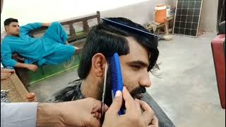 Simple Hair cutting simple bearde threading hair remov Man Hair cutting hairstyle [upl. by Arraik]