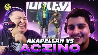 REACCIONAMOS CON LETRA A ACZINO vs AKAPELLAH en GOD LEVEL  EYOU TV [upl. by Eissalc655]