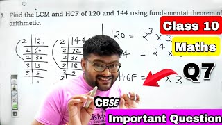 Find the LCM and HCF of 120 and 144 using fundamental theorem of arithmetica4sdoubtsengine [upl. by Neyugn]