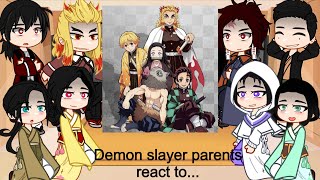 Demon slayer parents react to their kids  futureFull Ver [upl. by Eiramlatsyrk]