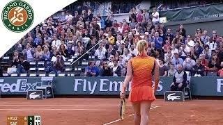 S Kuznetsova v L Safarova 2014 French Open Womens R4 Highlights [upl. by Aisor]