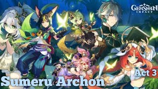 Sumeru Archon  Act 3 JP DUB  Sub Indo  Genshin Impact [upl. by Krebs726]