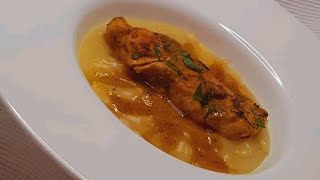 Blanc de poulet sauce moutarde accompagner dune purée [upl. by Amyaj]