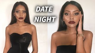 DATE NIGHT ♡ MAKEUP  HAIR [upl. by Gibbon]