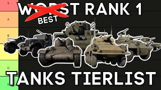 BEST RANK 1 TANKS TIERLIST in WAR THUNDER [upl. by Efren]