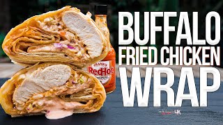 Buffalo Fried Chicken Wrap  SAM THE COOKING GUY 4K [upl. by Unam]