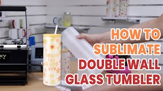 How to sublimate frosted glass tumbler  Sublimation Tutorial [upl. by Adneral]