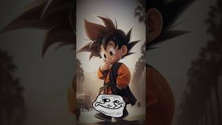 Weak  strong Transformation edit  phonk trollface troll goku anime [upl. by Anak775]