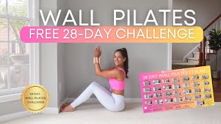 28 Day Wall Pilates Challenge for Beginners  Build Core Strength at Home [upl. by Hsak]