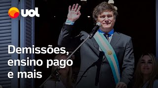 Cinco medidas de Milei consideradas polêmicas na Argentina [upl. by Analaj]