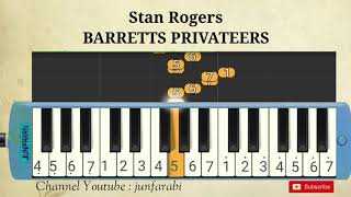 Stan Rogers  BARRETTS PRIVATEERS  melodica tutorial [upl. by Atiekan]