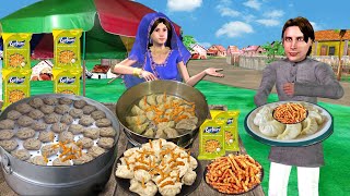 Kurkure Momos Recipe Street Food Hindi Kahani Moral Stories Kurkure Momos Cooking Funny Comedy Video [upl. by Ilise751]