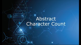 Abstract Character Count [upl. by Benn]