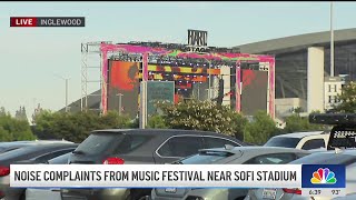 Noise complaints from musical festival near SoFi Stadium [upl. by Dreddy]