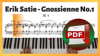 Erik Satie  Gnossienne No1  Piano Sheet Music  Piano Tutorial [upl. by Anaes]