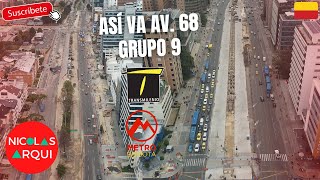 Así va Construcción TransMilenio Avenida 68 entre Carrera 9 y AutoNorte con Calle 100 en Bogotá 🇨🇴 [upl. by Eilssel296]