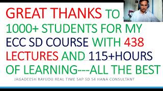 GREAT THANKS TO ALL 1000 STUDENTS FOR MY ECC SD COURSE WITH 438 LECTURES AND 115HOURS OF LEARNING [upl. by Amla]