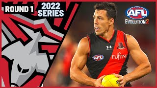 Bombers Launch  Essendon 2022 Series  Round 1  AFL Evo 2 [upl. by Wilcox]