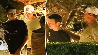 Tom Brady enjoys night out with elder son Jack 16 at Hamptons hotspot [upl. by Aremaj]