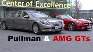 WOW  MercedesBenz Center of Excellence  Maybach Pullman S600 amp Mercedes AMG GTs in Sindelfingen [upl. by Nnayecats302]