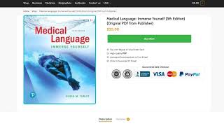 Medical Language Immerse Yourself 5th Edition Original PDF from Publisher [upl. by Hewet]