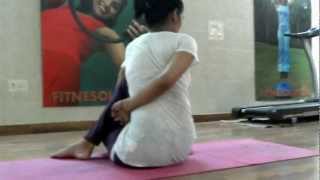 Ardha matsyendrasana or Half spinal twist of Yoga [upl. by Leanard]