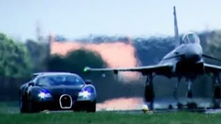 Bugatti Veyron vs Euro Fighter Typhoon HQ  Drag Race  Top Gear [upl. by Octavius]