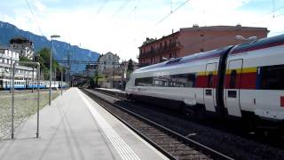 Cisalpino Eurocity Milano  Genève in Montreux [upl. by Carpet853]