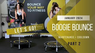 Boogie Bounce Fitness Trampoline Workout  Second Half Pulse Raisers and Cooldown [upl. by Cissej]