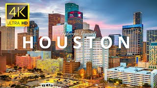 Houston Downtown Texas USA 🇺🇸 in 4K ULTRA HD 60FPS Video by Drone [upl. by Nnyledam]