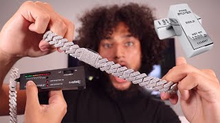 Unboxing NEW REAL Silver Iced Out 19MM Cuban Link And Review  500 GIVEAWAY  Astroice Jewelry [upl. by Imit]