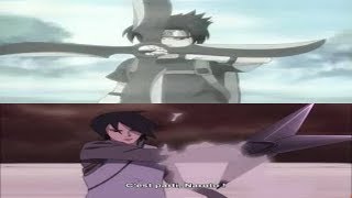 Naruto and Sasuke Vs Momoshiki  Compared Nostalgic Moments [upl. by Tandie]