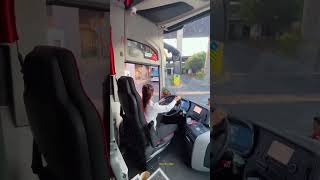 Bus drive by lady Driver Mercedes Benz Volvo luxurious Bus 🚌😱✨ trending luxurybus volvobus 4k [upl. by Bannasch]