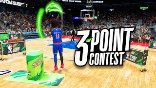 NBA 2K22 My Career  3 POINT CONTEST On NEXT GEN AllStar Weekend Best PG Build Gameplay [upl. by Geneva]