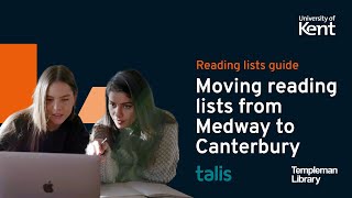 Moving reading lists from Medway to Canterbury [upl. by Harrad]