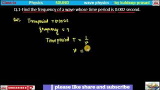 Find the frequency of a wave whose time period is0002ssoundclass9soundsoundsfrequencyviralvid [upl. by Siryt]