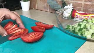 This ITALIAN Style Tomato AND Onion Salad  WILL MAKE YOUR DAY  Cucumber Tomato Onion salad [upl. by Siuqcram46]