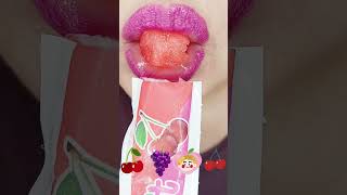 ASMR Cherry Popsicle Eating Sounds chewchewasmr575 [upl. by Atirb]